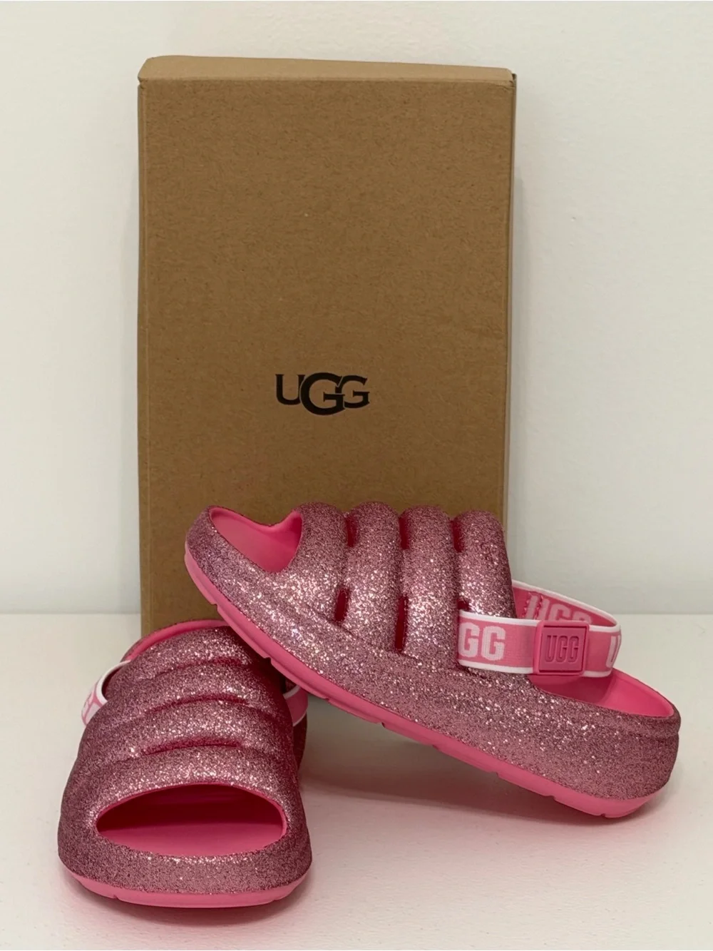 UGG Toddler Sport Yeah Glitter Sandals – Pink Size 11 New In Box NWT